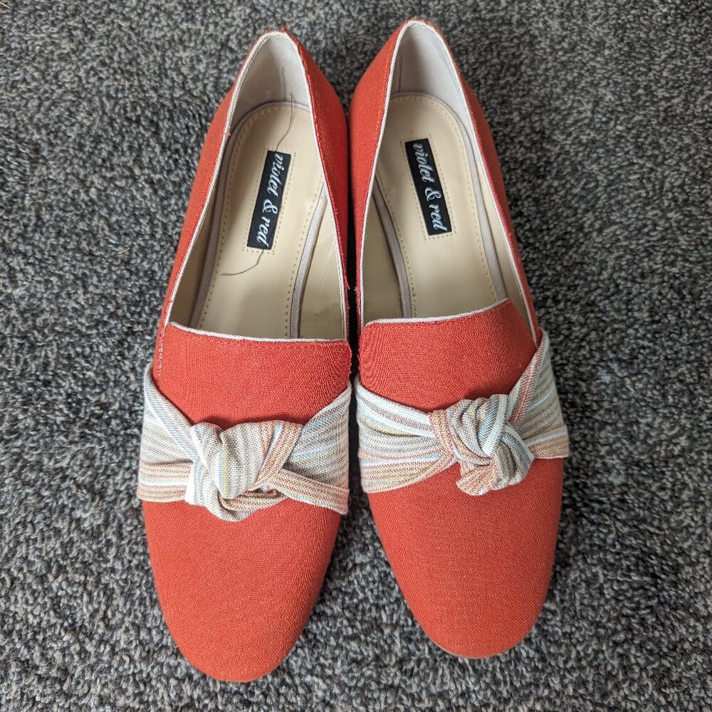 Orange with Multi Color Bow Loafer